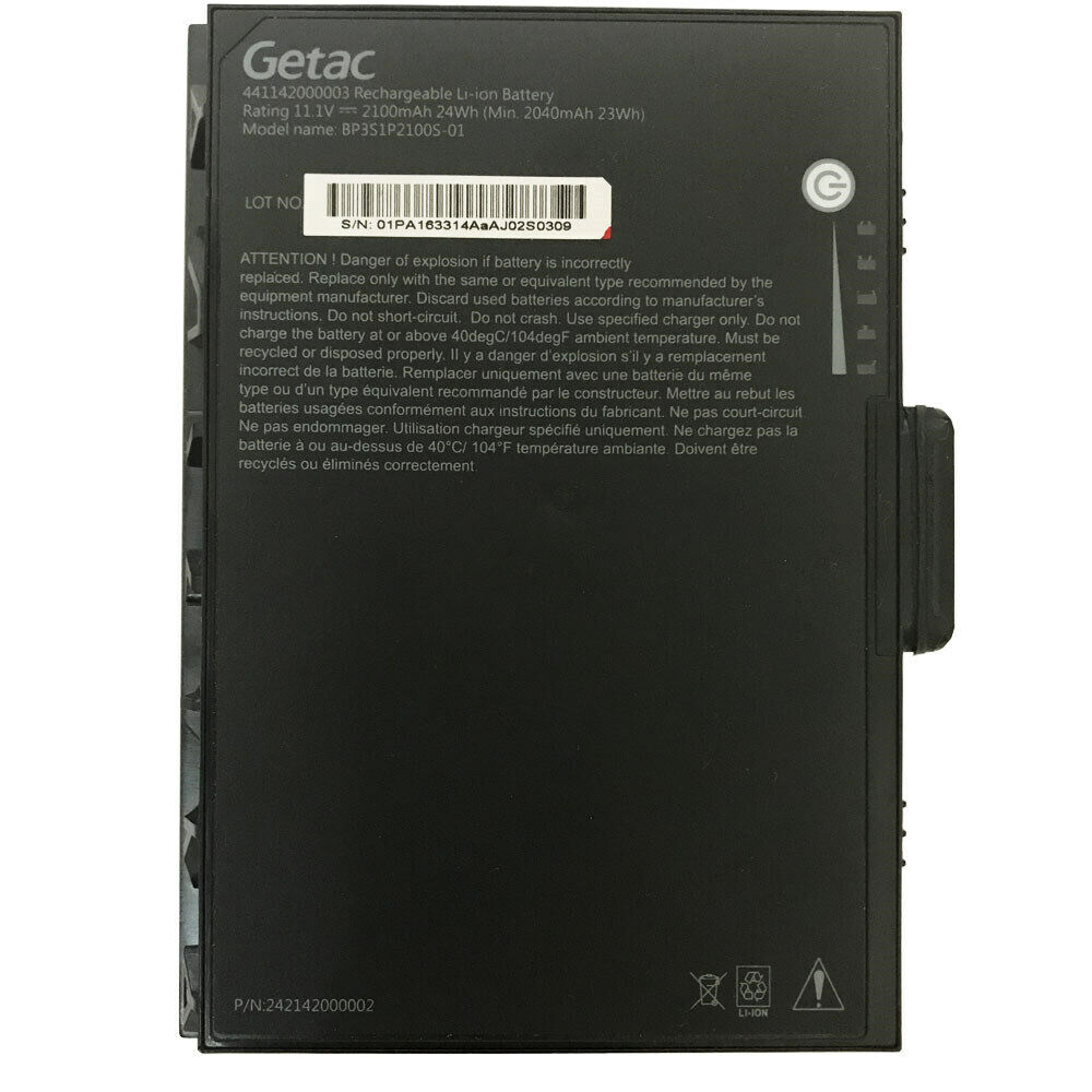 Original 2100mAh 24Wh 3-Zellen Getac 441129000001 Akku