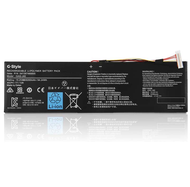 Original 6200mAh 94.24Wh 8 Zellen Gigabyte Aero 14 Akku