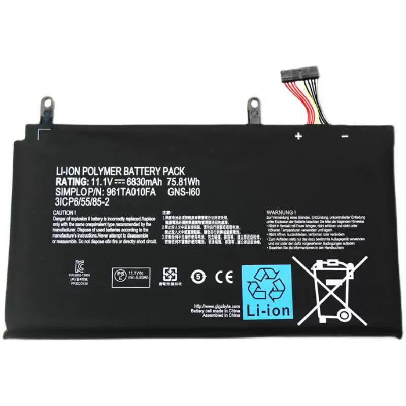 Original 6830mAh 75.81Wh 4-Zellen Gigabyte P35G Akku