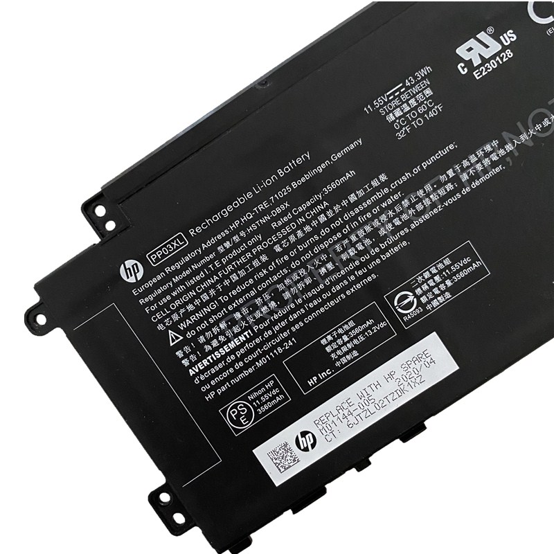 11.55V 3560mAh Akku für HP Pavilion x360 Convertible 14t-dy100