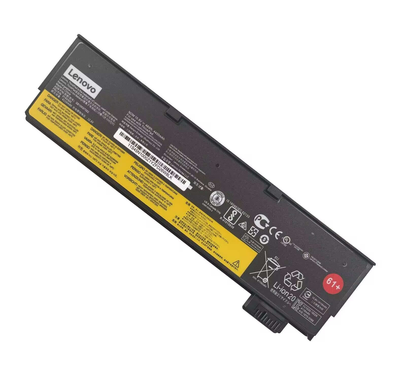 Original 4400mAh 48Wh 6-Zellen Lenovo SB10K97579 SB10K97580 Akku