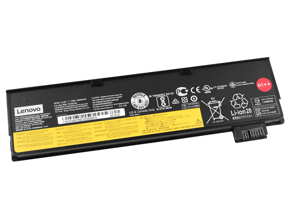 6600mAh 72Wh 6 Zellen Lenovo ThinkPad T480 20L5 Akku