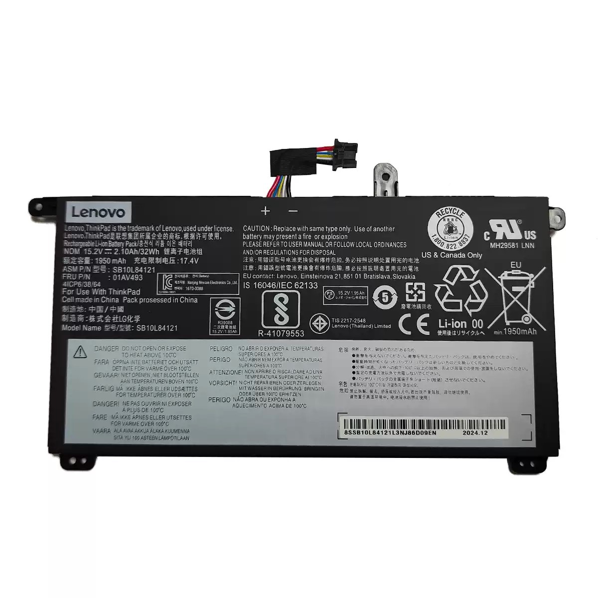 Original 2080mAh 32Wh Lenovo ThinkPad P51s 20HB Akku - zum Schließen ins Bild klicken