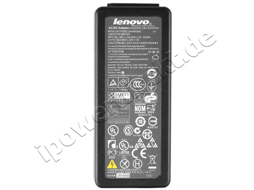 40W Liteon PA-1400-12 LN-A0403A3C Notebook Netzteil