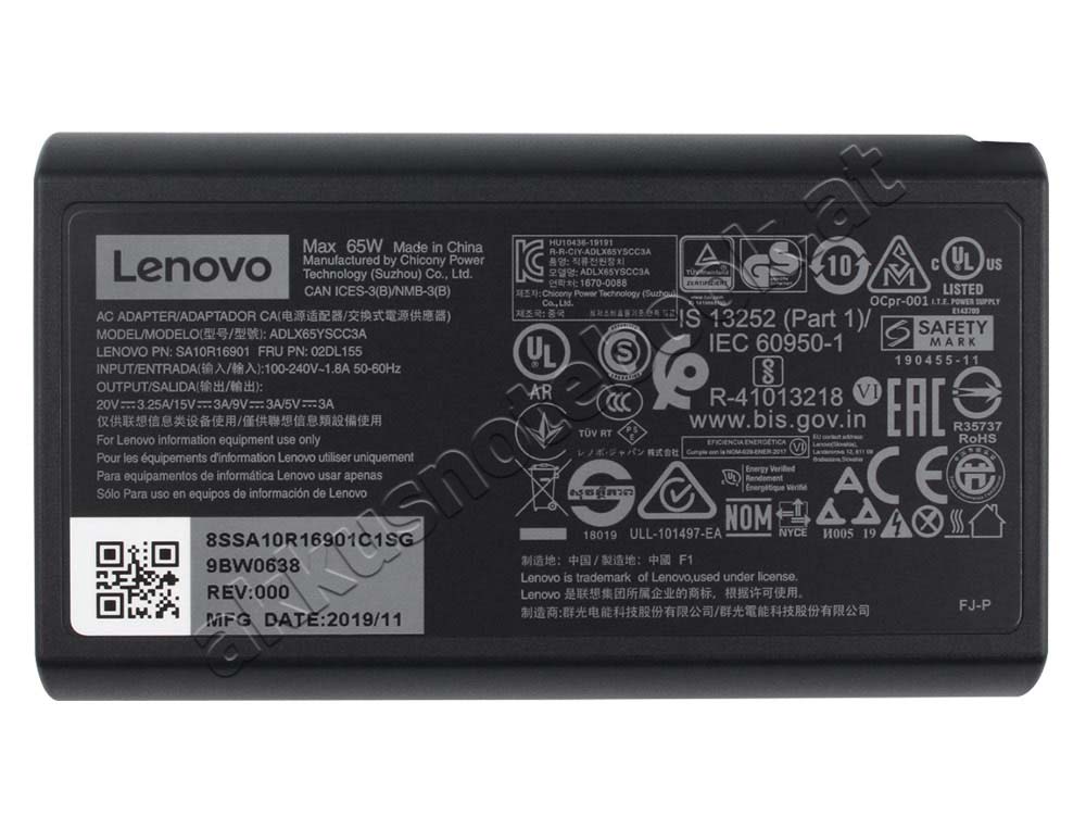 65W Lenovo ThinkPad E480 20KN001NGE Netzteil Ladegerät