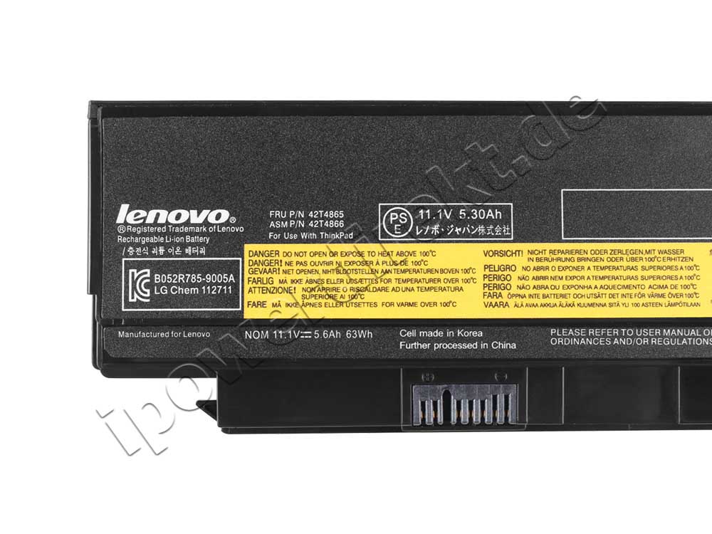 6 Zellen Lenovo ThinkPad X220 4299-27U 4299-4BU Akku