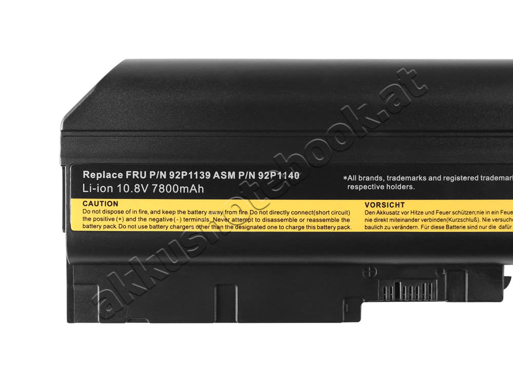 7800mAh 84Wh 9 Zellen Lenovo IBM ThinkPad T61 6470 Akku