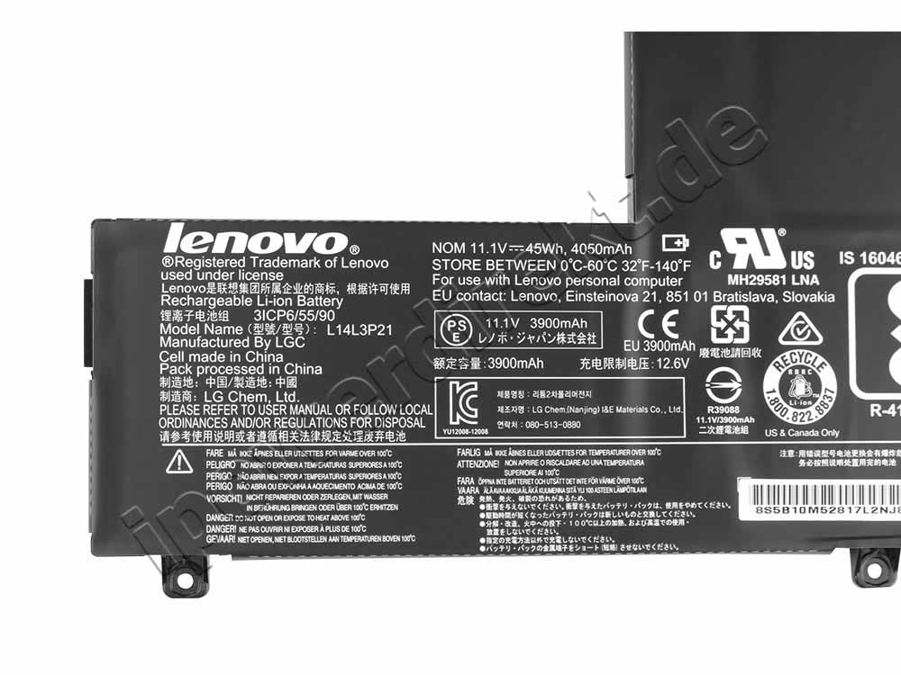 45Whr Lenovo ideapad 500-14ACZ 500-15ACL Akku