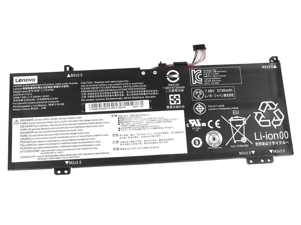 5928mAh 45Wh 4 Zellen Lenovo 2ICP4/41/110-2 Akku