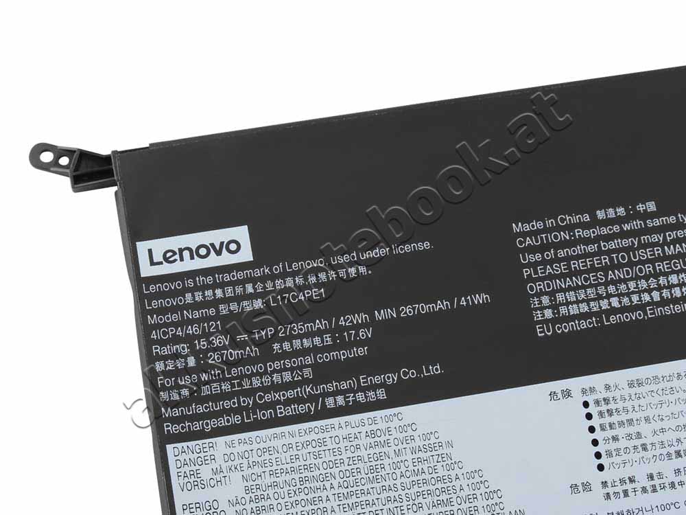 Original 2735mAh 42Wh 4 Zellen Lenovo Yoga S730-13IWL 81J0001WGE Akku