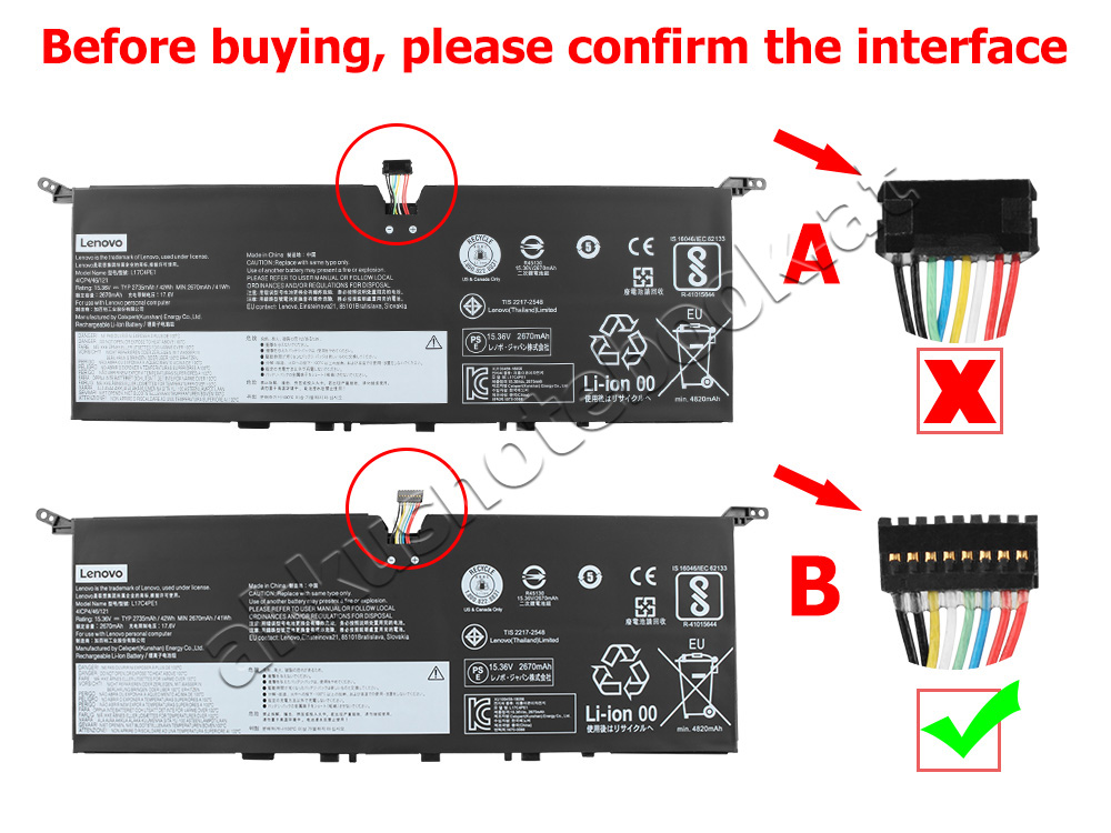 Original 2735mAh 42Wh 4 Zellen Lenovo Yoga S730-13IML 81U4001UAU Akku