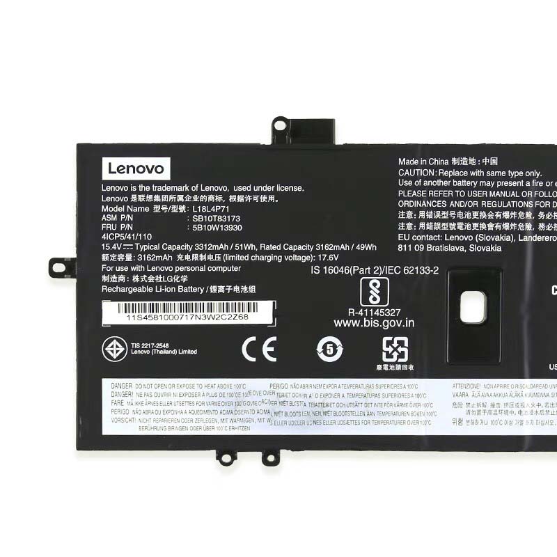 3312mAh Akku für Lenovo ThinkPad X1 Carbon 8th Gen 20U90002GE