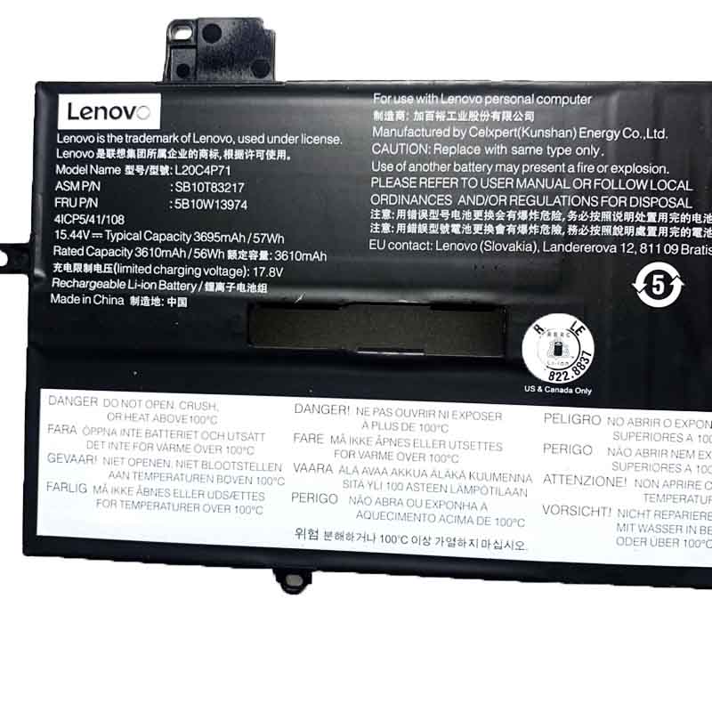 57Wh 3695mAh Lenovo ThinkPad X1 Carbon Gen 10 21CB00ADGB Akku