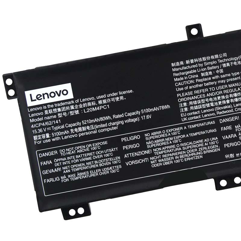 Original 15.36V 5210mAh 80Wh Akku für Lenovo L20M4PC1 SSB11B48821