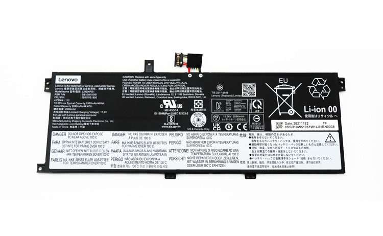 Original 2995mAh 46Wh 4-Zellen Lenovo L21L4PG1 Akku