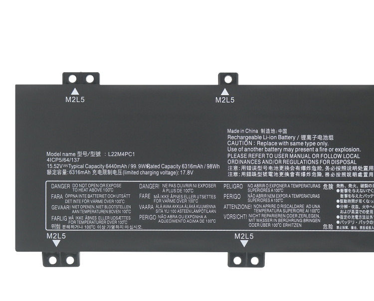 6440mAh 99.9Wh Lenovo 5B11K38957 Akku