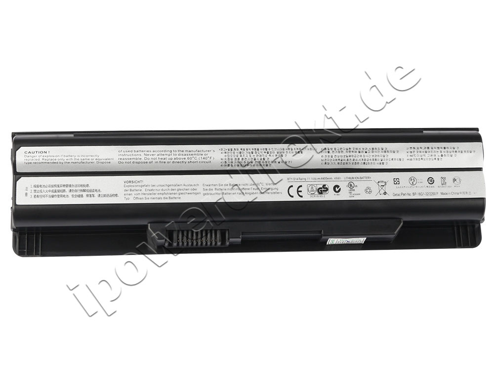 Original 4400mAh 49Wh 6-Zellen MSI GT70 (MSI MS-1756) Serie Akku