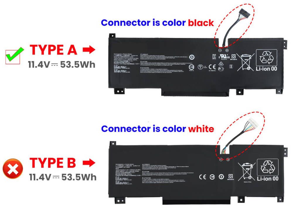 Original 11.4V 4700mAh 53.5Wh Akku für MSI Pulse GL76 11UEK-037MY