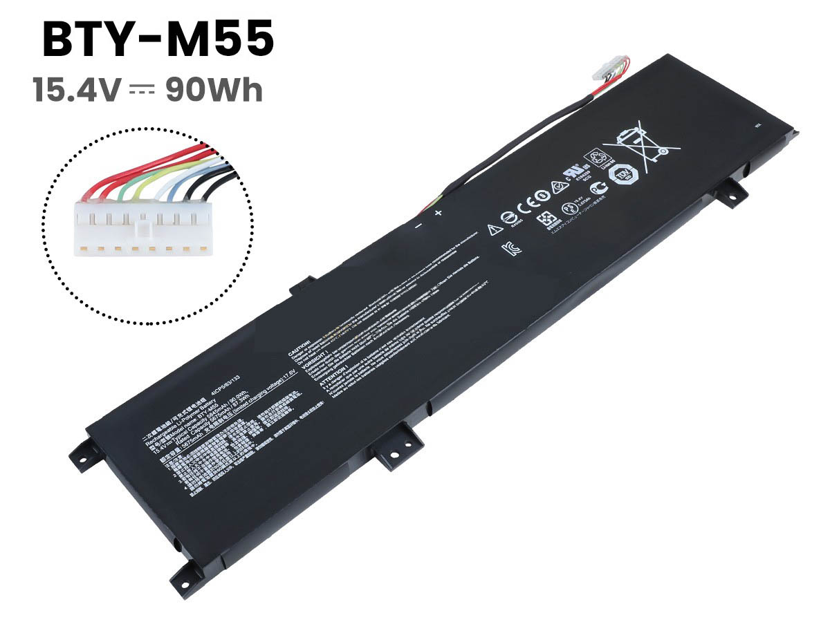 5845mAh 90Wh MSI Vector GP68HX 13VH-086UK Akku