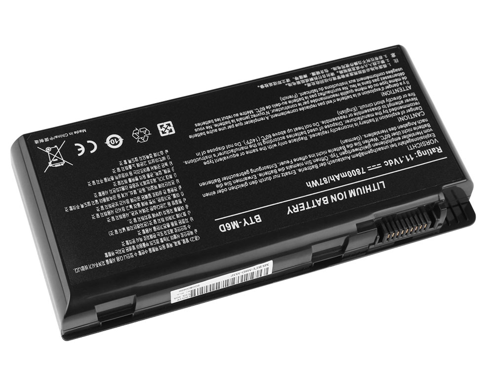 7800mAh 87Wh 9 Zellen Akku für Medion Erazer X6811 MD 97672