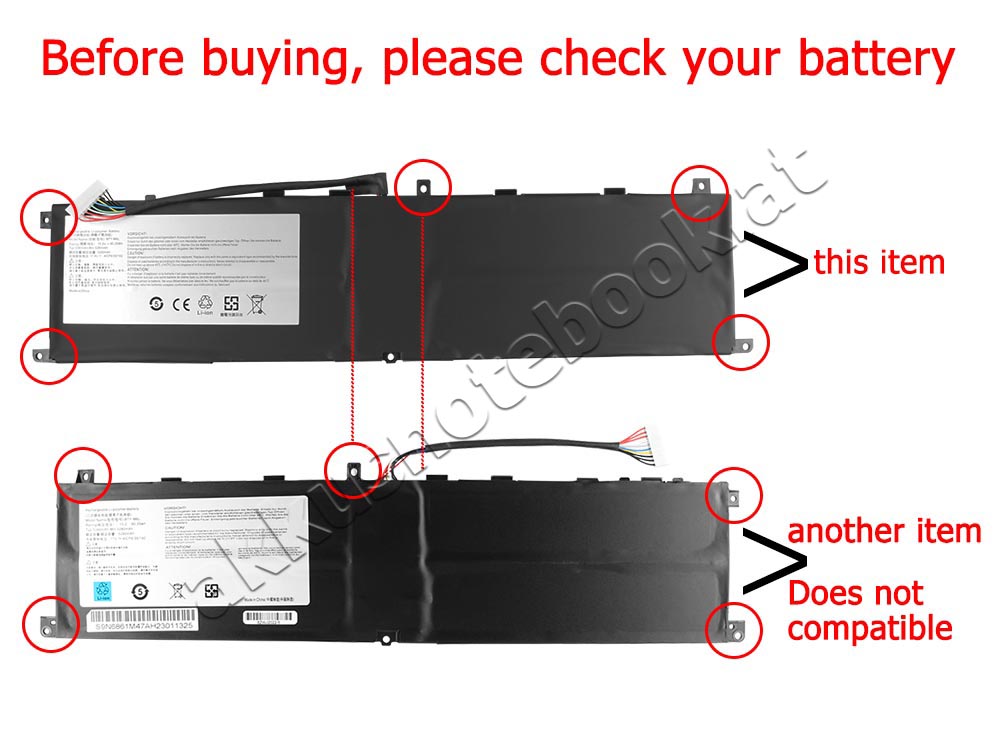 5380mAh 4 Zellen MSI PS63 Modern 8M-073PT Akku