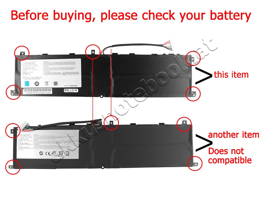 Original 15.2V 5380mAh Akku für MSI Creator 17 A10SGS