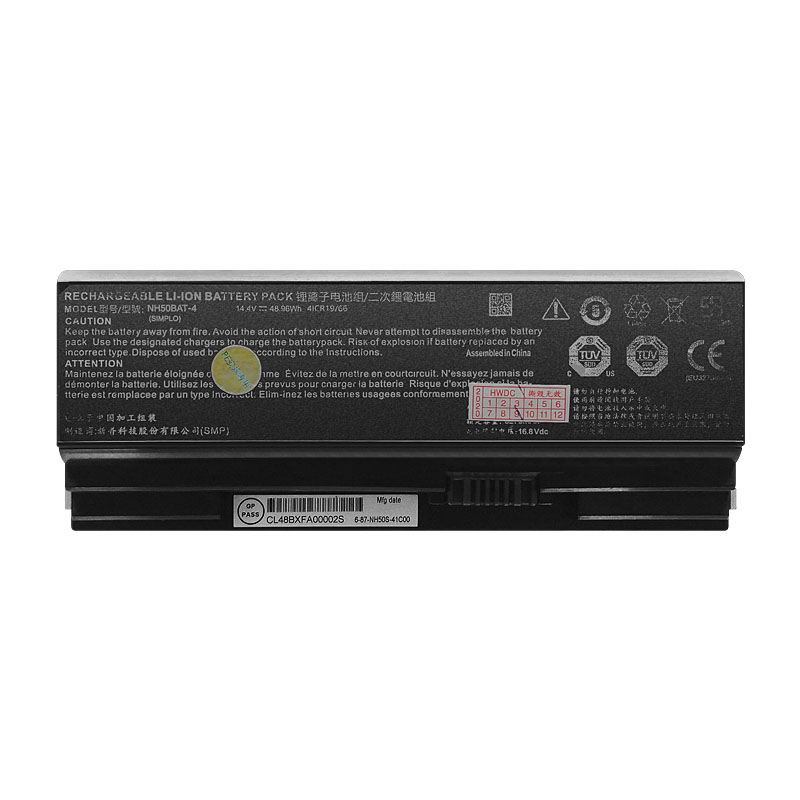 3275mAh 48.96Wh 4-Zellen Clevo NH58DEQ Akku