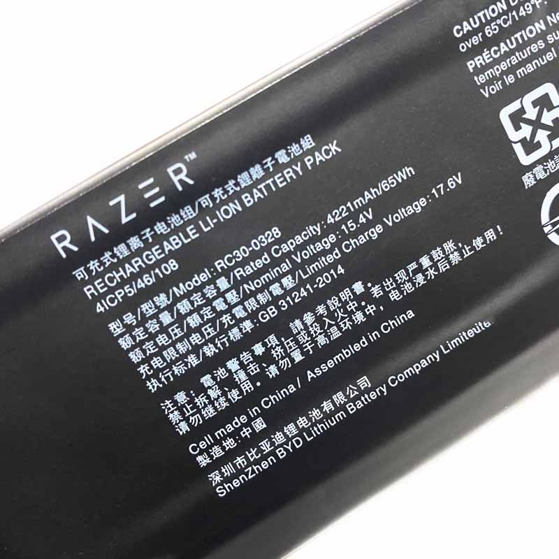 Original 4221mAh 65Wh 4 Zellen Akku Razer Blade 15 RZ09-03289E21-R3B1