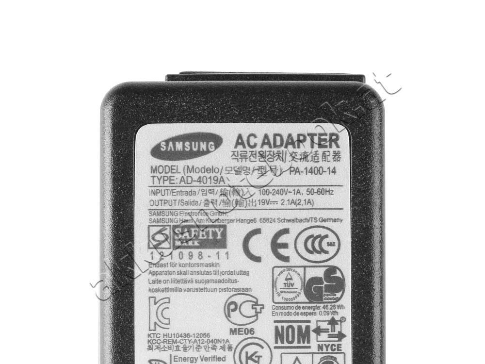 40W 19V 2.1A Samsung NC20-KA03 Notebook Netzteil