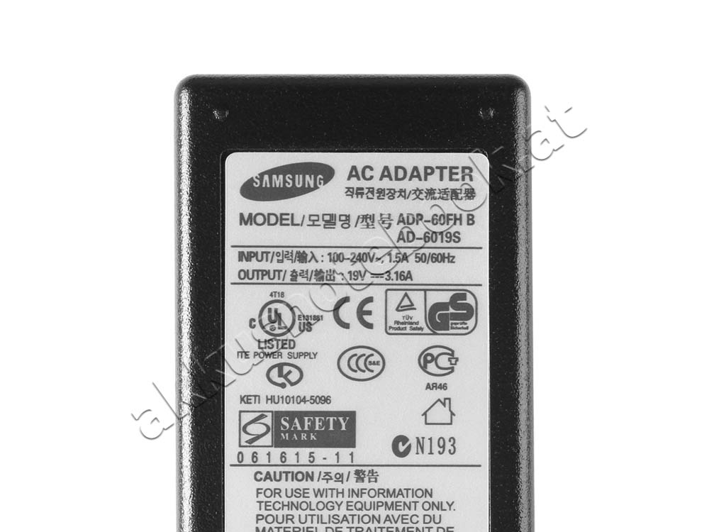 60W Samsung 300E5C-U04 300E5C-U06 Notebook Netzteil