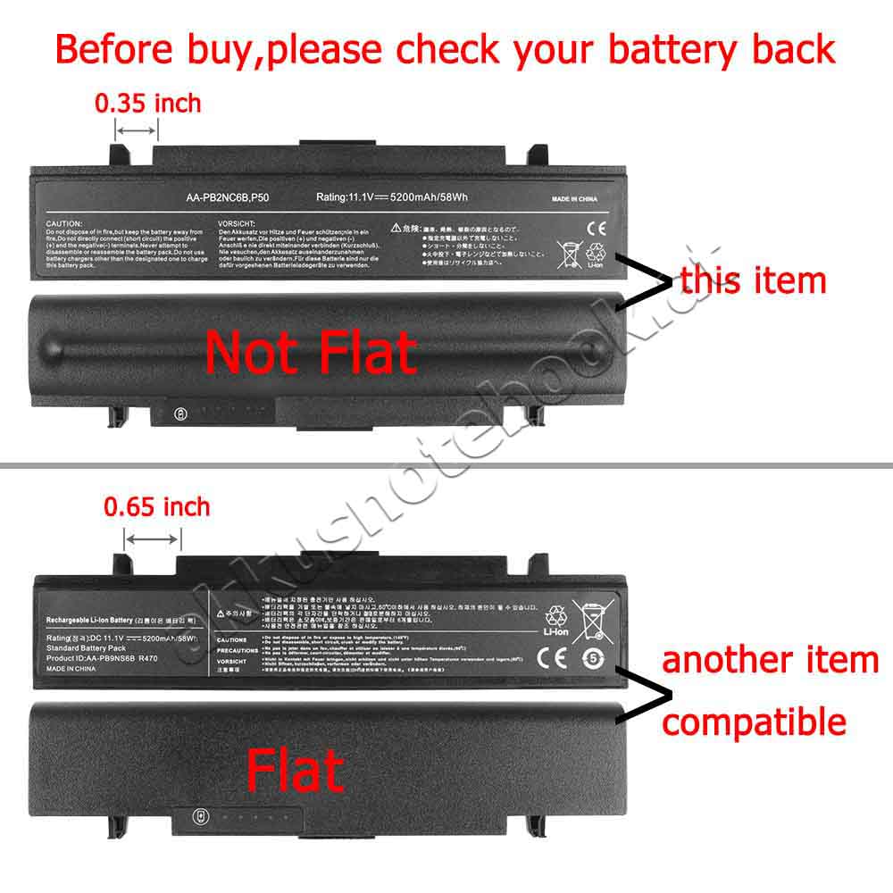 5200mAh 58Wh 6 Zellen Akku für Samsung 355e5c-s02de