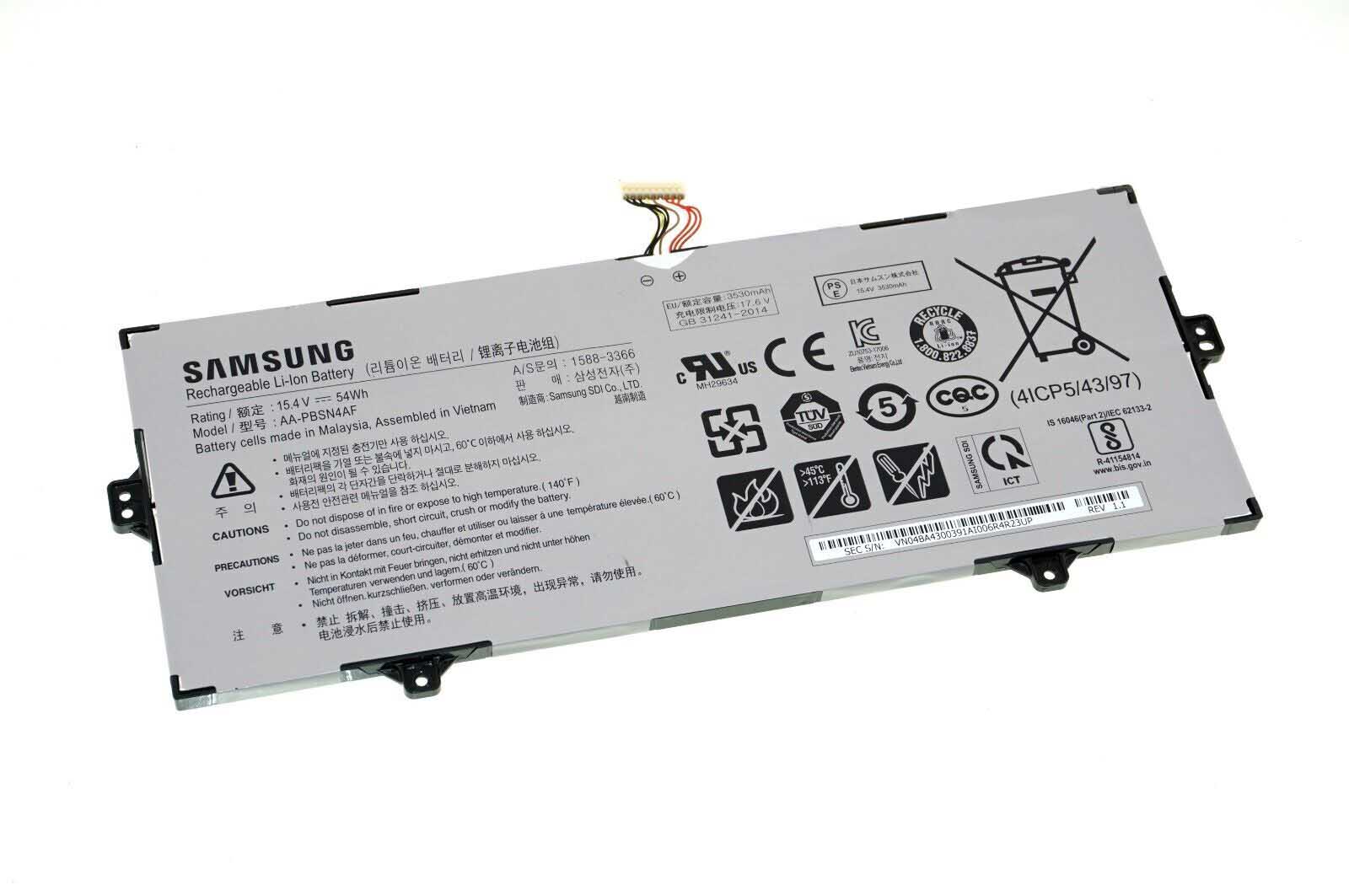 Original 3530mAh 54Wh 4-Zellen Samsung Galaxy Book Mystic Silver NP750XDA-KD7DE Akku