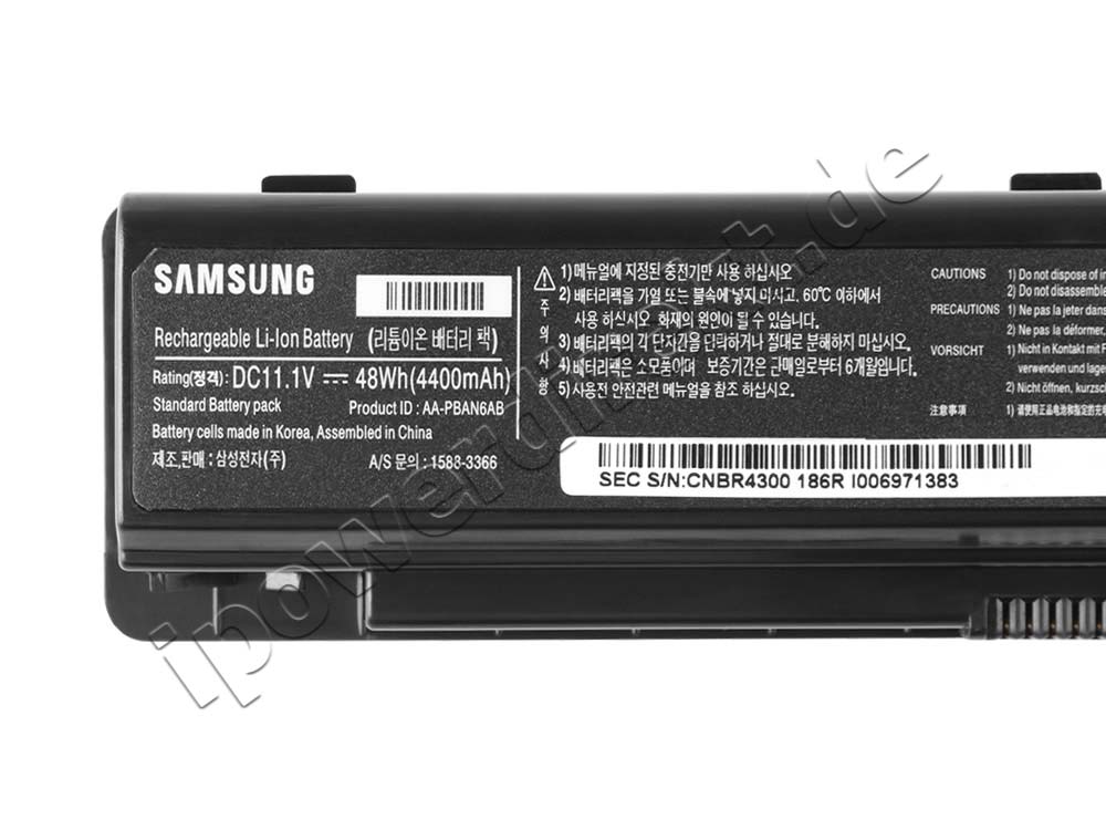 Original 4400mAh 48Wh 6 Zellen Akku Samsung NP600B5B Serie