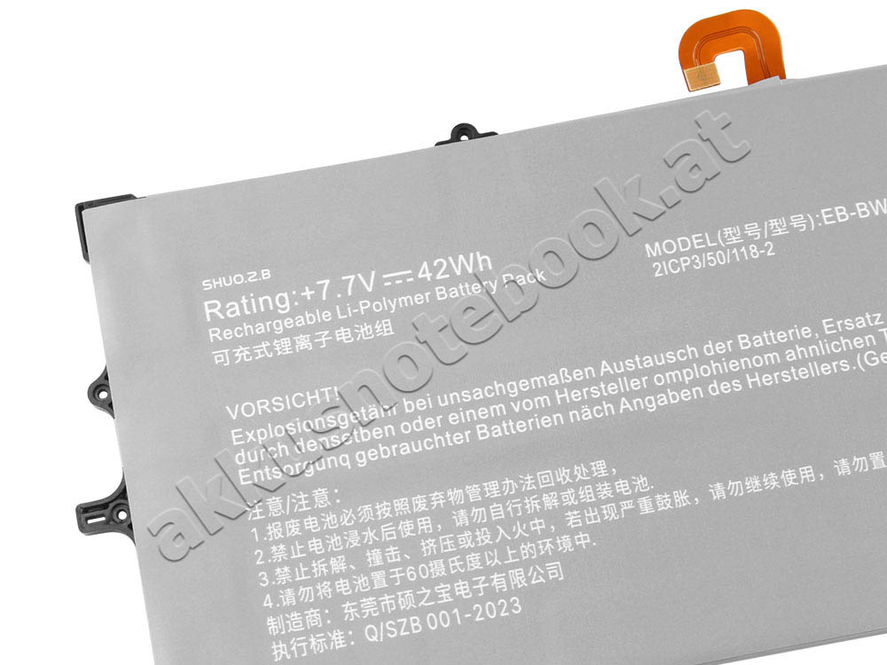 5454mAh 42Wh 2-Zellen Samsung Galaxy Book S NP767XCM Akku