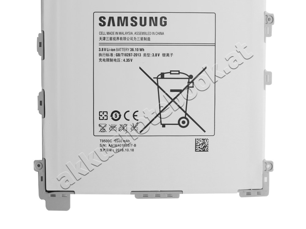 Original 9500mAh Samsung SM-P9000ZKFXAR SM-P9000ZWVXAR Akku