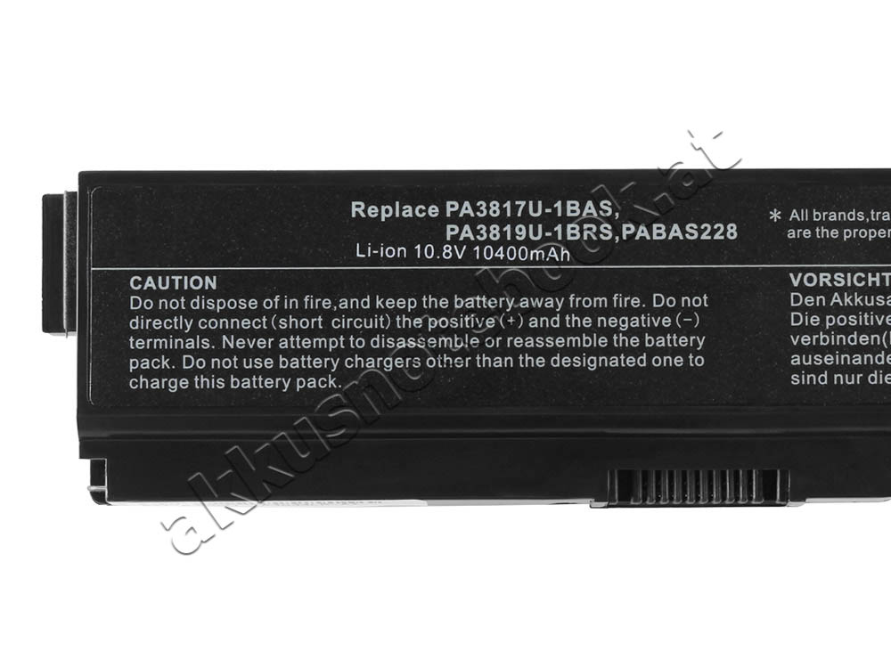 6 Zellen Toshiba PA3817U-1BAS PA3817U-1BRS PA3818U-1BAS Akku