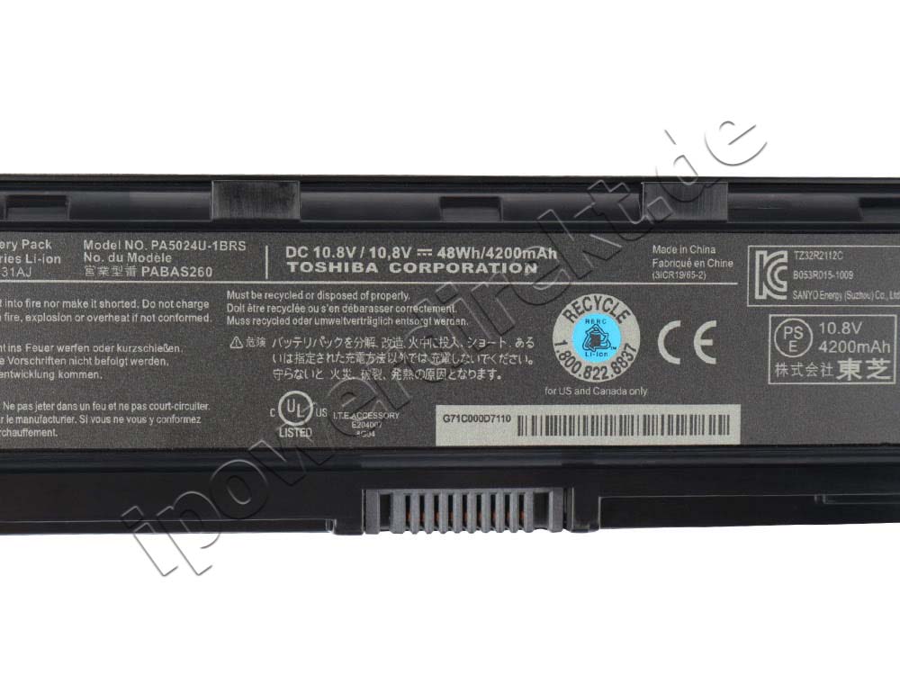 Original 6 Zellen Toshiba Satellite P855D P870 P870D Akku