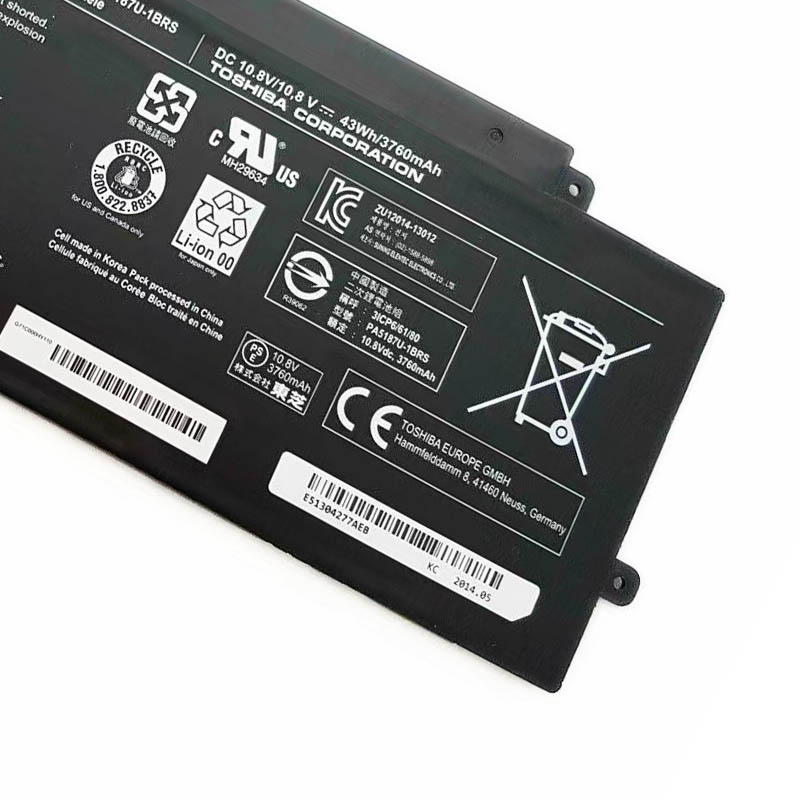 Original 3760mAh 43Wh 6-Zellen Toshiba PA5187U-1BRS Akku