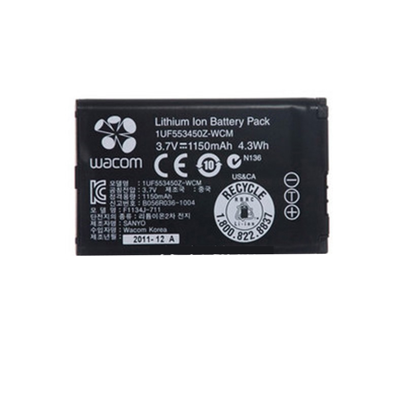 Original 1150mAh 4.3Wh 1-Zellen Wacom 1UF553450Z-WCM Akku