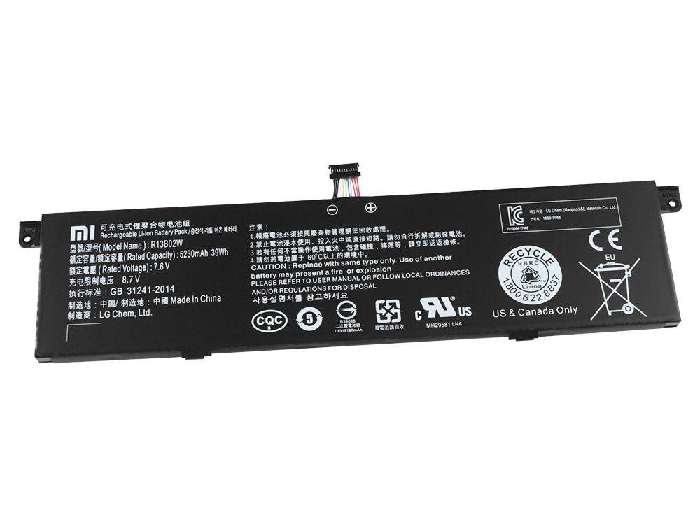 Original 39Wh 5107mAh Akku Xiaomi 161301-01 161301-07