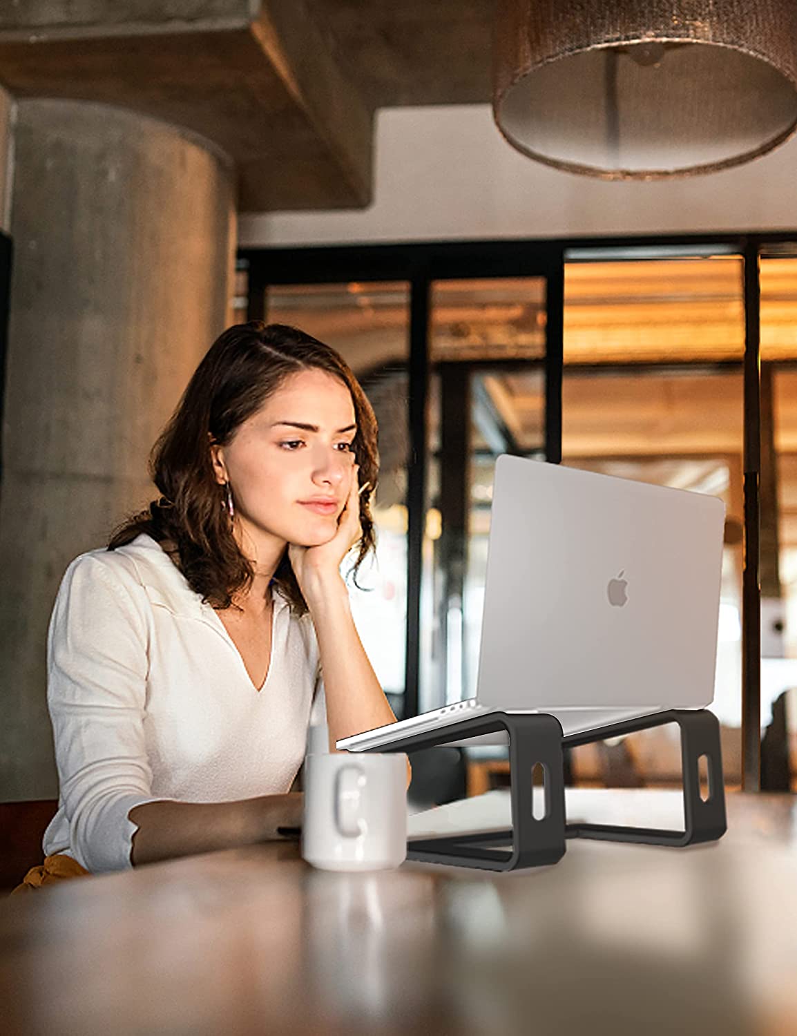 Starke Wärmeableitung Laptopständer aus Aluminiumlegierung für Asus ProArt StudioBook 15.6" Schwarz