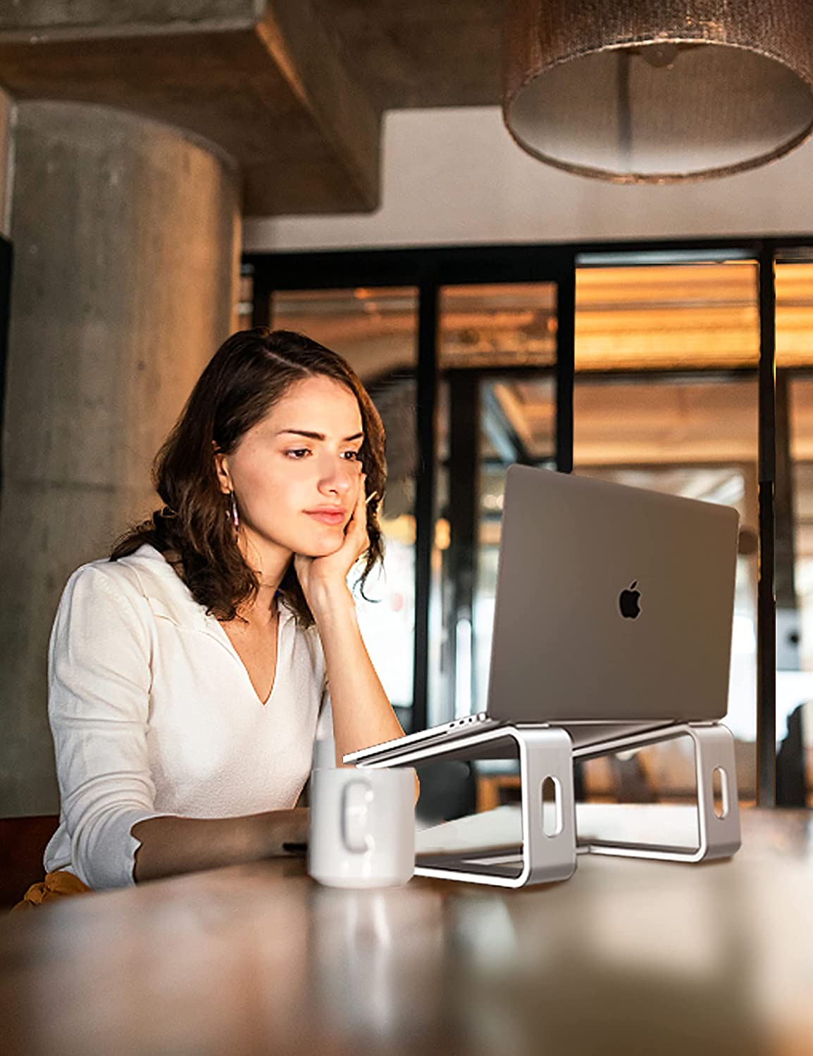 Starke Wärmeableitung Laptopständer aus Aluminiumlegierung für HP ENVY 14" Silber