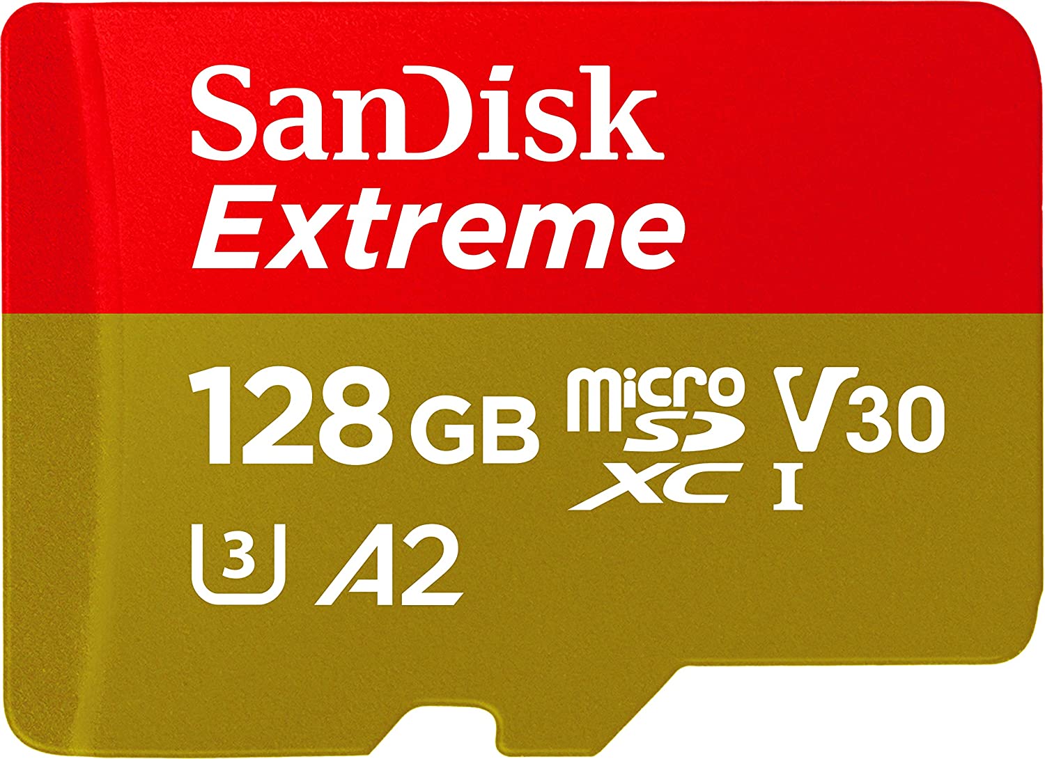 SanDisk 128GB Extreme microSDXC UHS-I Speicherkarte mit Adapter – Bis zu 160 MB/s, C10, U3, V30, 4K, A2, Micro SD – SDSQXA1-128G-GN6MA