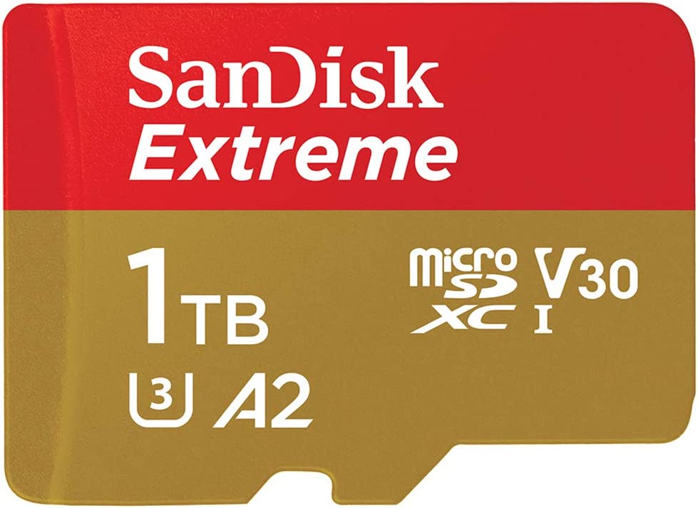 SanDisk 1TB Extreme microSDXC UHS-I Speicherkarte mit Adapter – Bis zu 160 MB/s, C10, U3, V30, 4K, A2, Micro SD – SDSQXA1-1T00-GN6MA - zum Schließen ins Bild klicken