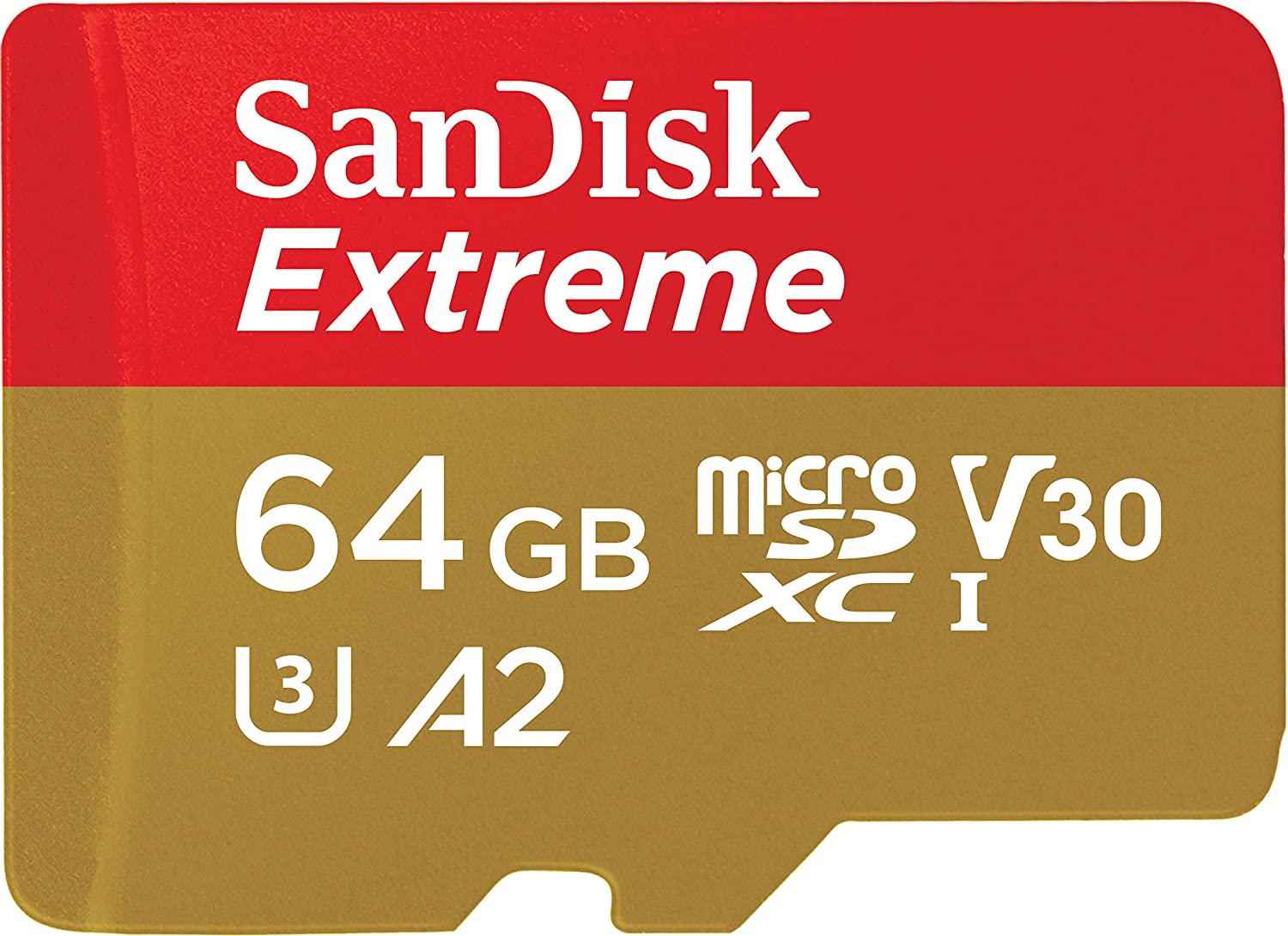 SanDisk 64GB Extreme microSDXC UHS-I Speicherkarte mit Adapter – Bis zu 160 MB/s, C10, U3, V30, 4K, A2, Micro SD – SDSQXA2-064G-GN6MA