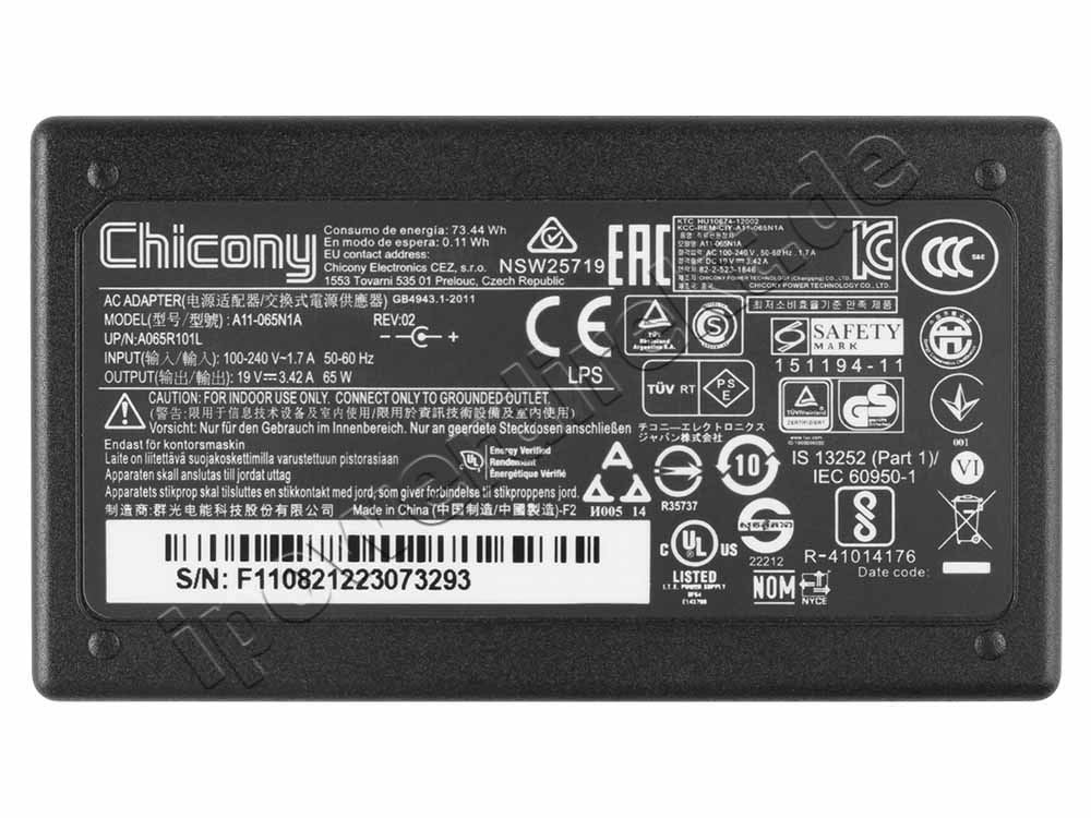 65W Original Acer Aspire P3-131-21292G06as Netzteil